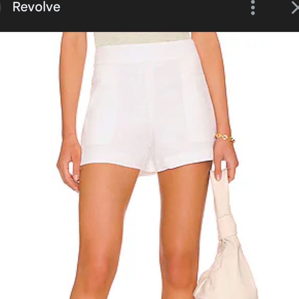 Theory Cream High Waist Shorts